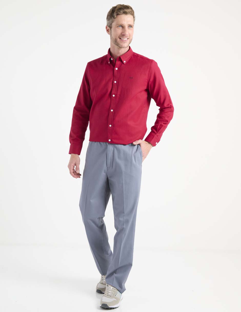 Pantalón de vestir slim de algodón para hombre 3