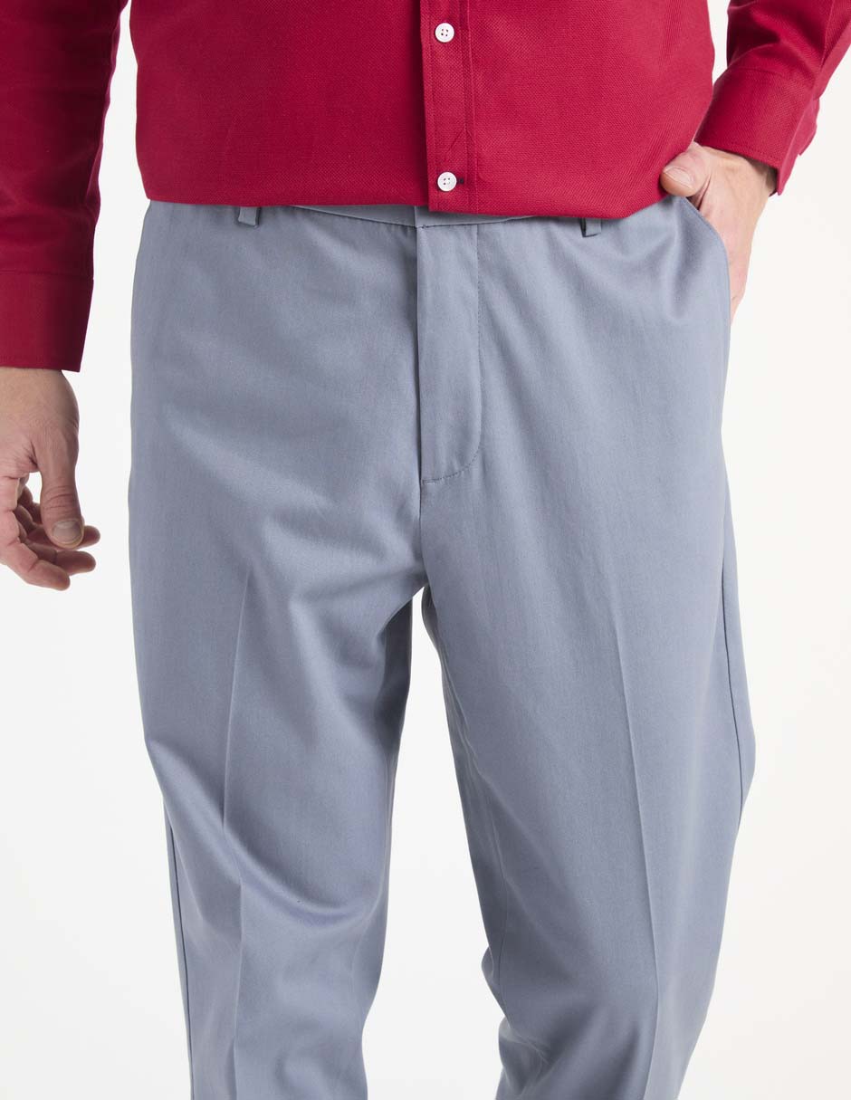 Pantalón de vestir slim de algodón para hombre 4