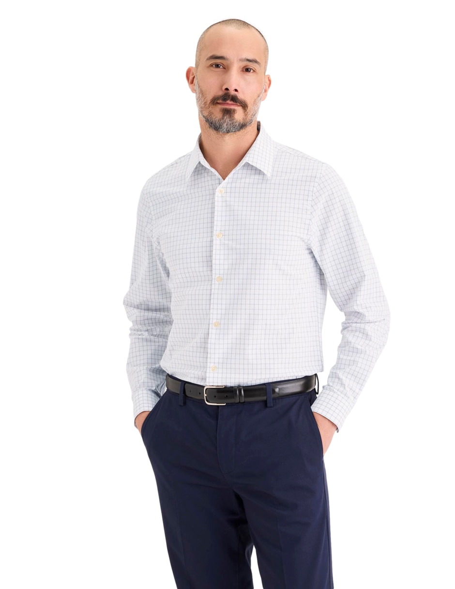 Camisa casual de algodón manga larga para hombre 1
