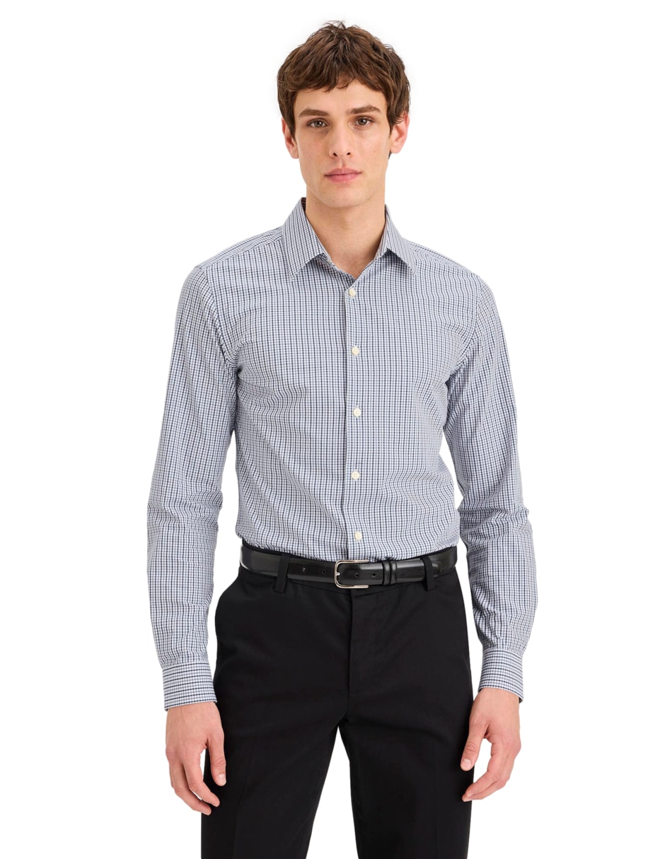 Camisa casual de algodón manga larga para hombre 1