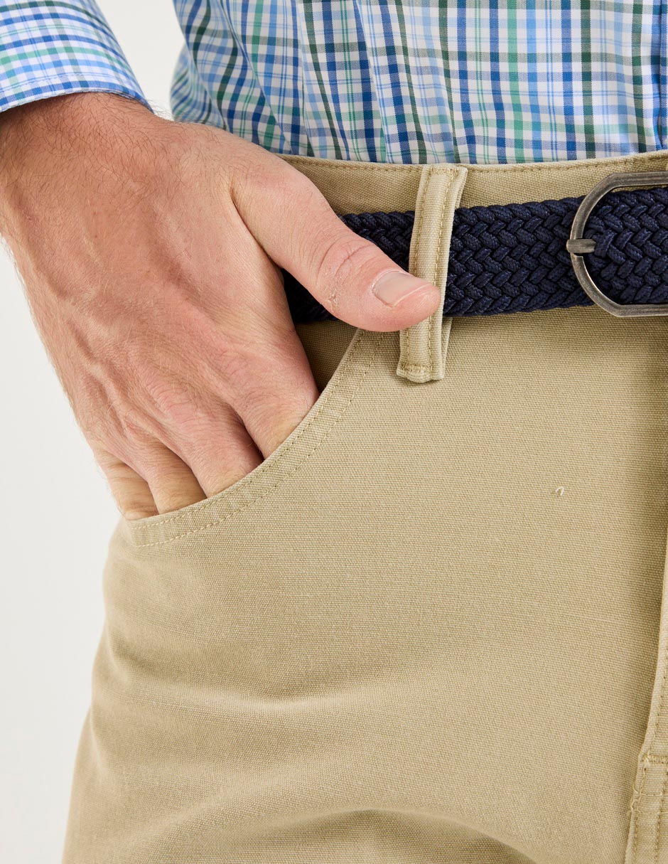 Pantalón recto de algodón para hombre 4