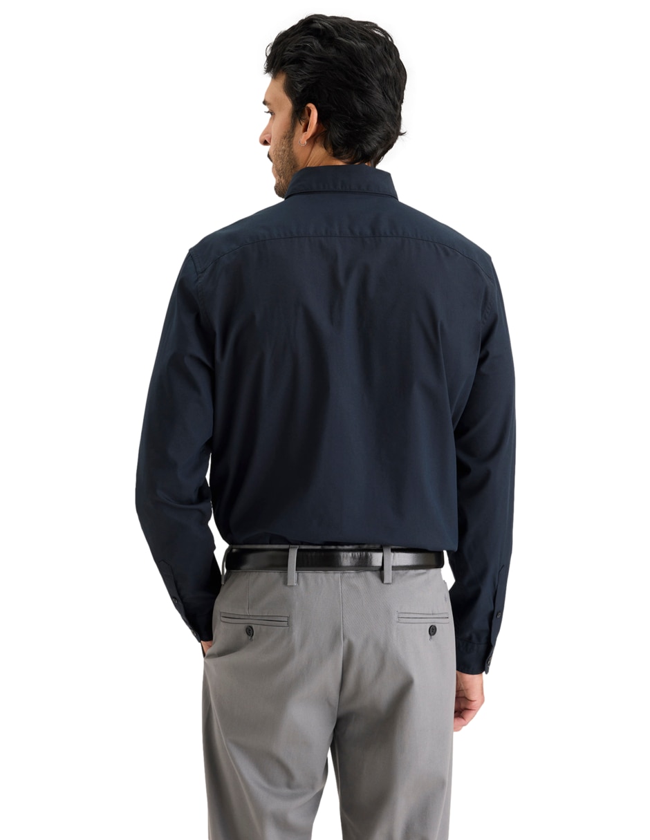 Camisa de vestir de algodón manga larga para hombre 3