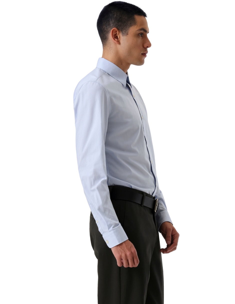 Camisa de vestir de algodón manga larga para hombre 2
