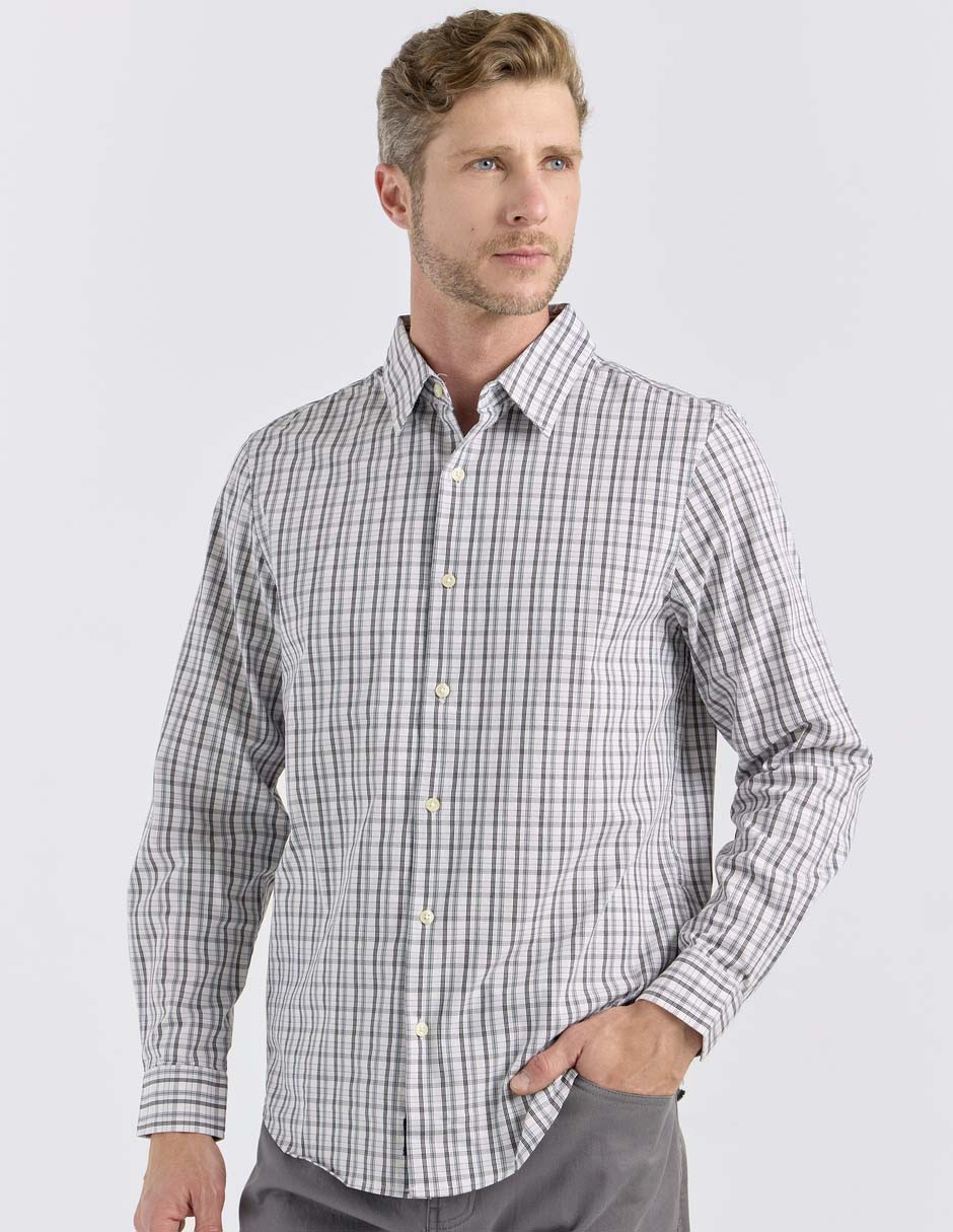 Camisa casual de algodón manga larga para hombre 1