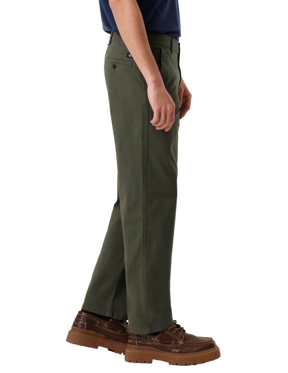 Pantalón casual chino straight de algodón para hombre 2