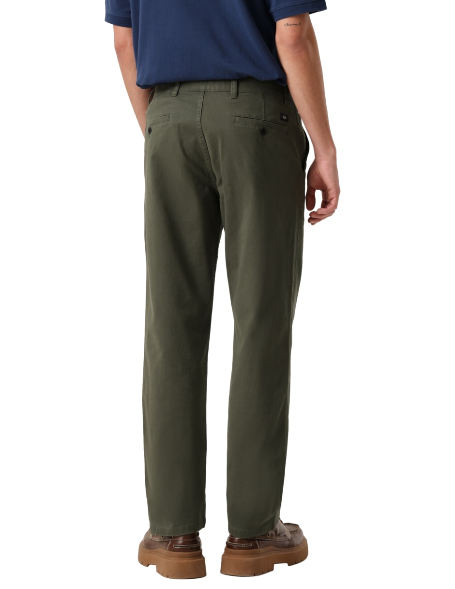 Pantalón casual chino straight de algodón para hombre 3