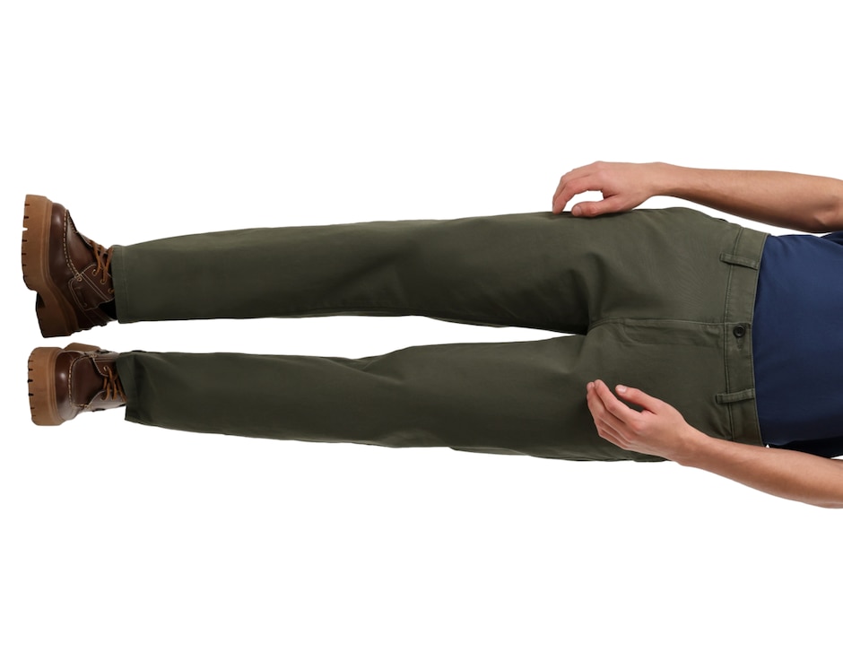 Pantalón casual chino straight de algodón para hombre 4