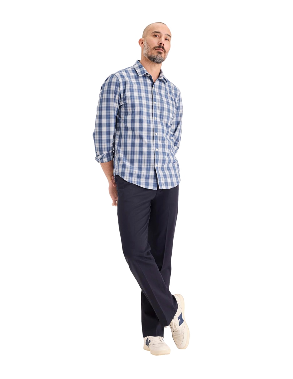 Camisa casual de algodón manga larga para hombre 1