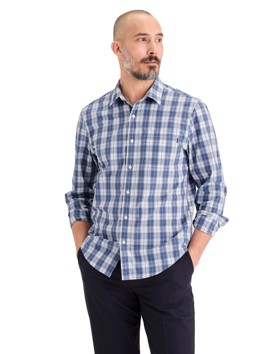 Camisa casual de algodón manga larga para hombre 2