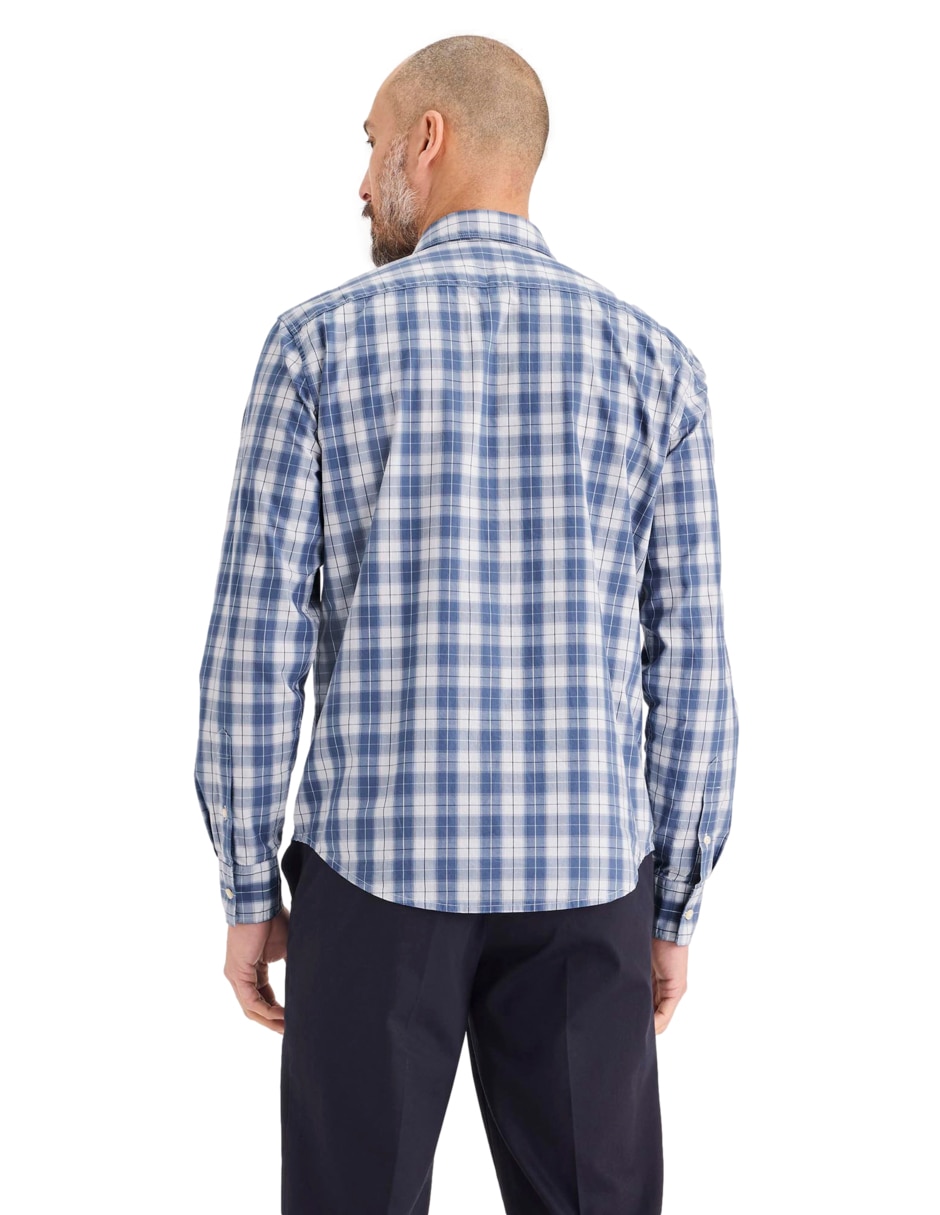 Camisa casual de algodón manga larga para hombre 4