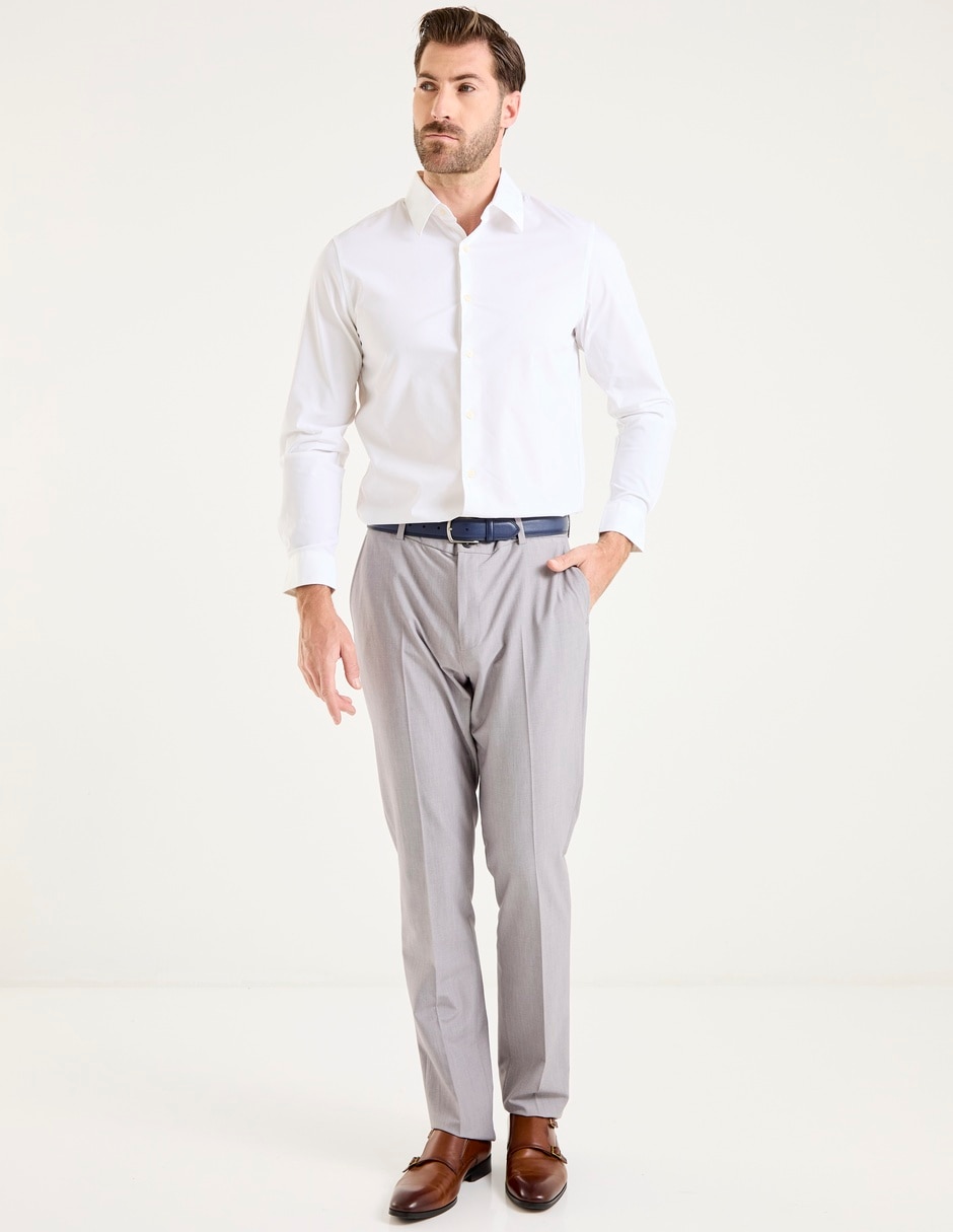 Camisa de vestir de algodón manga larga para hombre 3