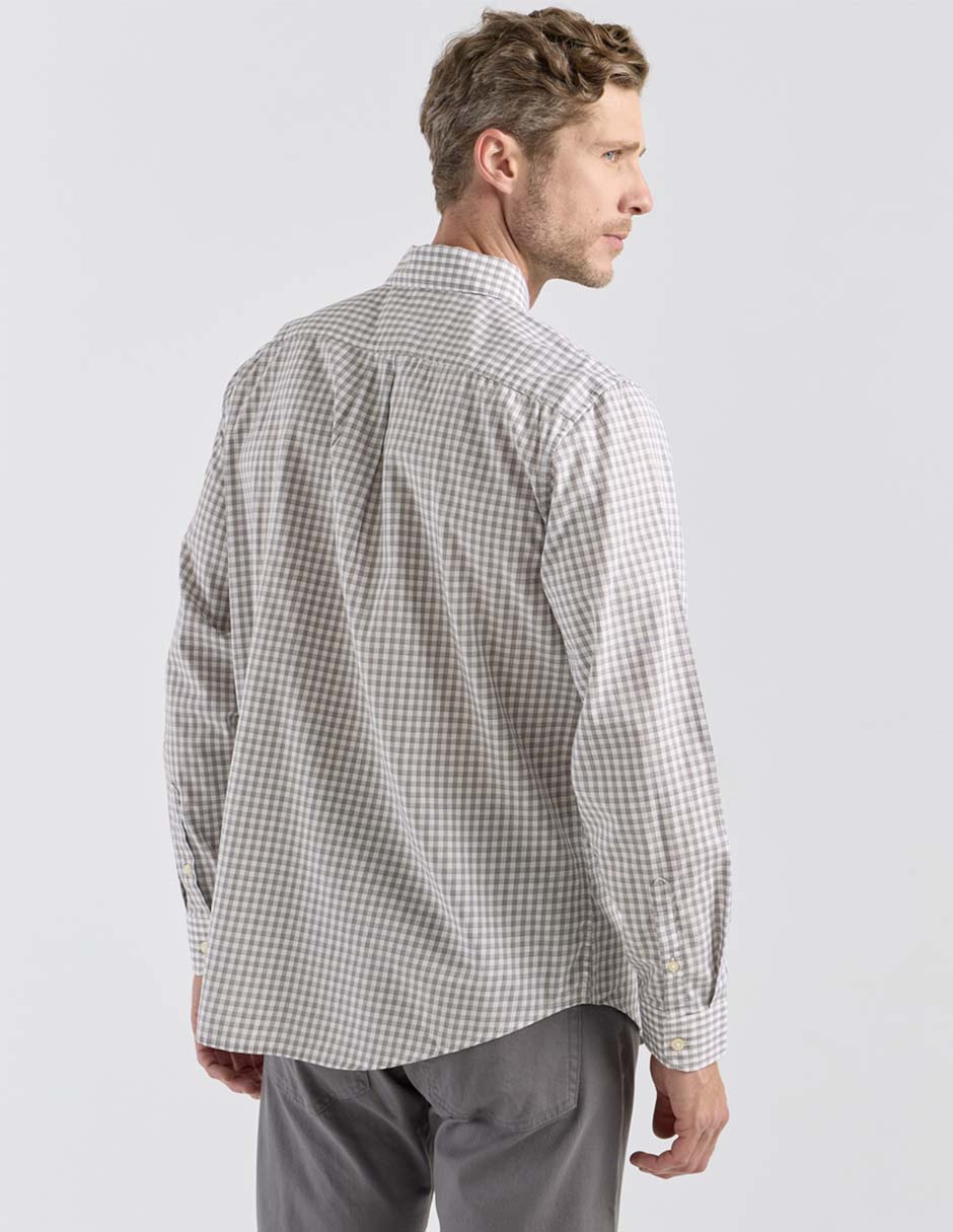 Camisa business casual de algodón manga larga para hombre 2