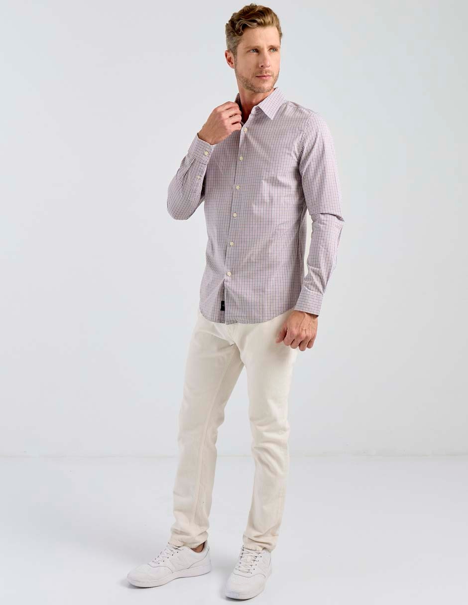 Camisa casual de algodón manga larga para hombre 3