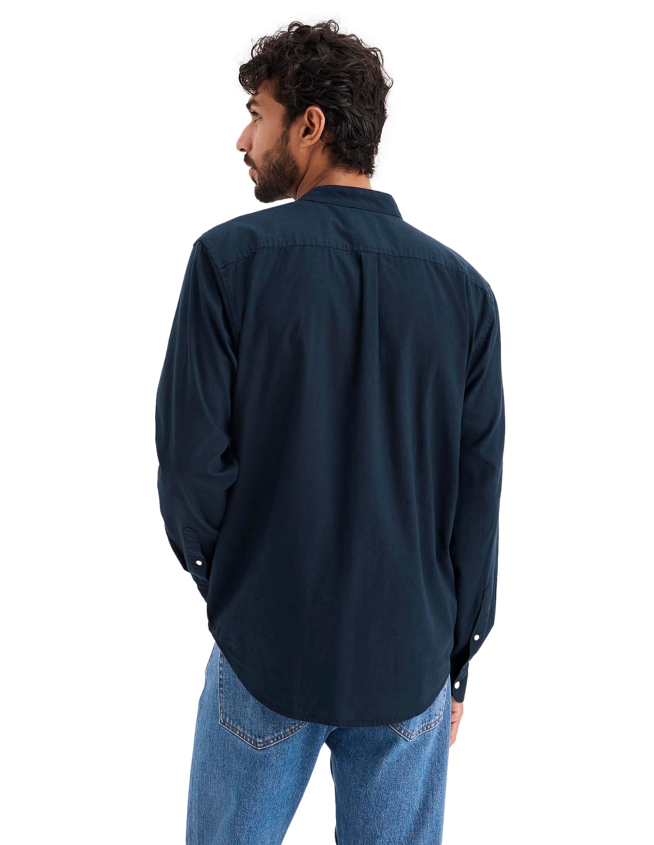 Camisa casual de algodón manga larga para hombre 3