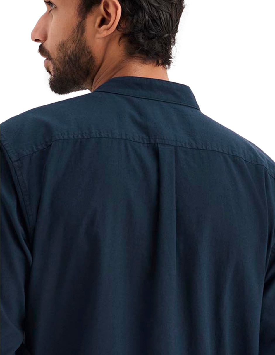 Camisa casual de algodón manga larga para hombre 4
