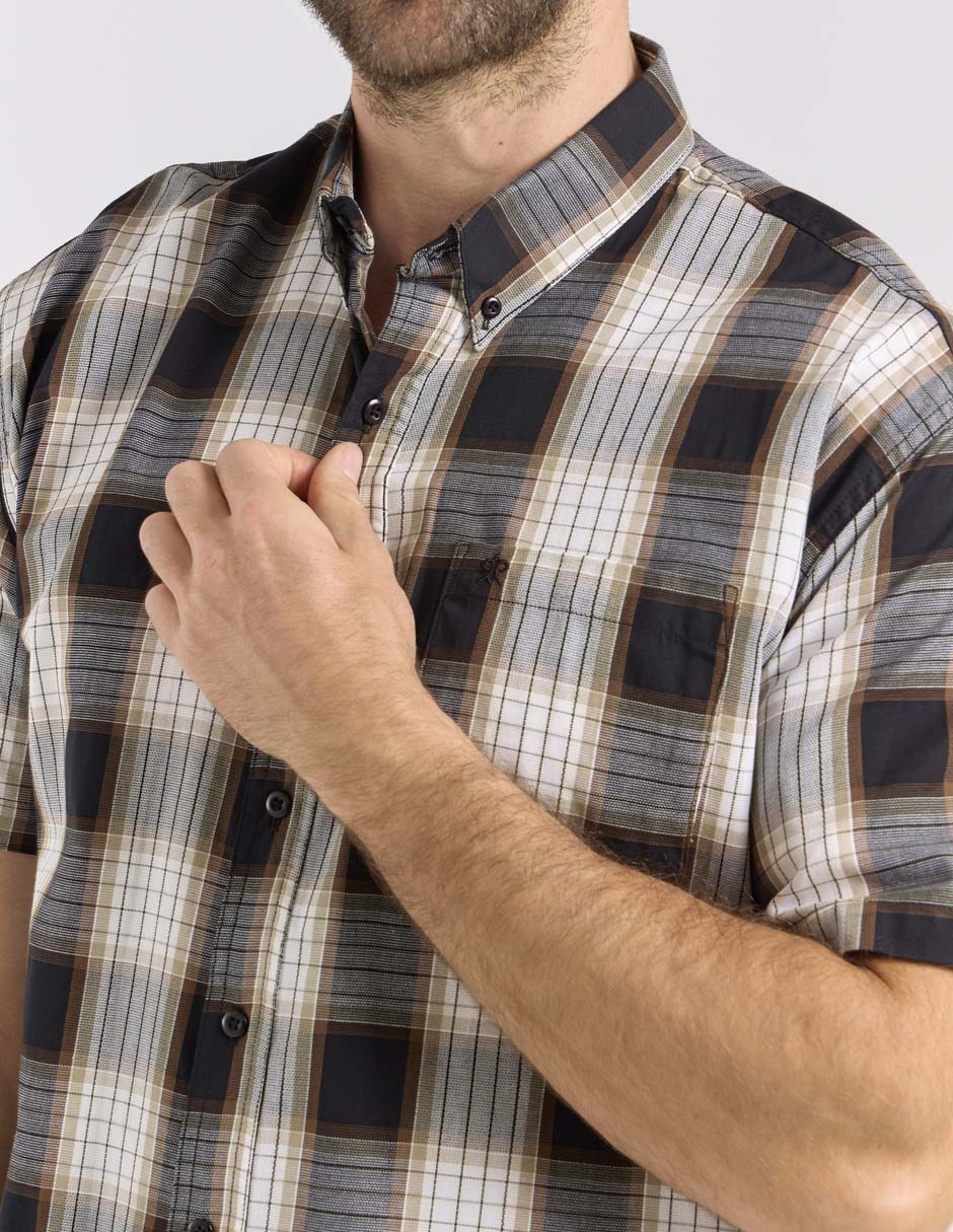 Camisa casual de algodón manga corta para hombre 4
