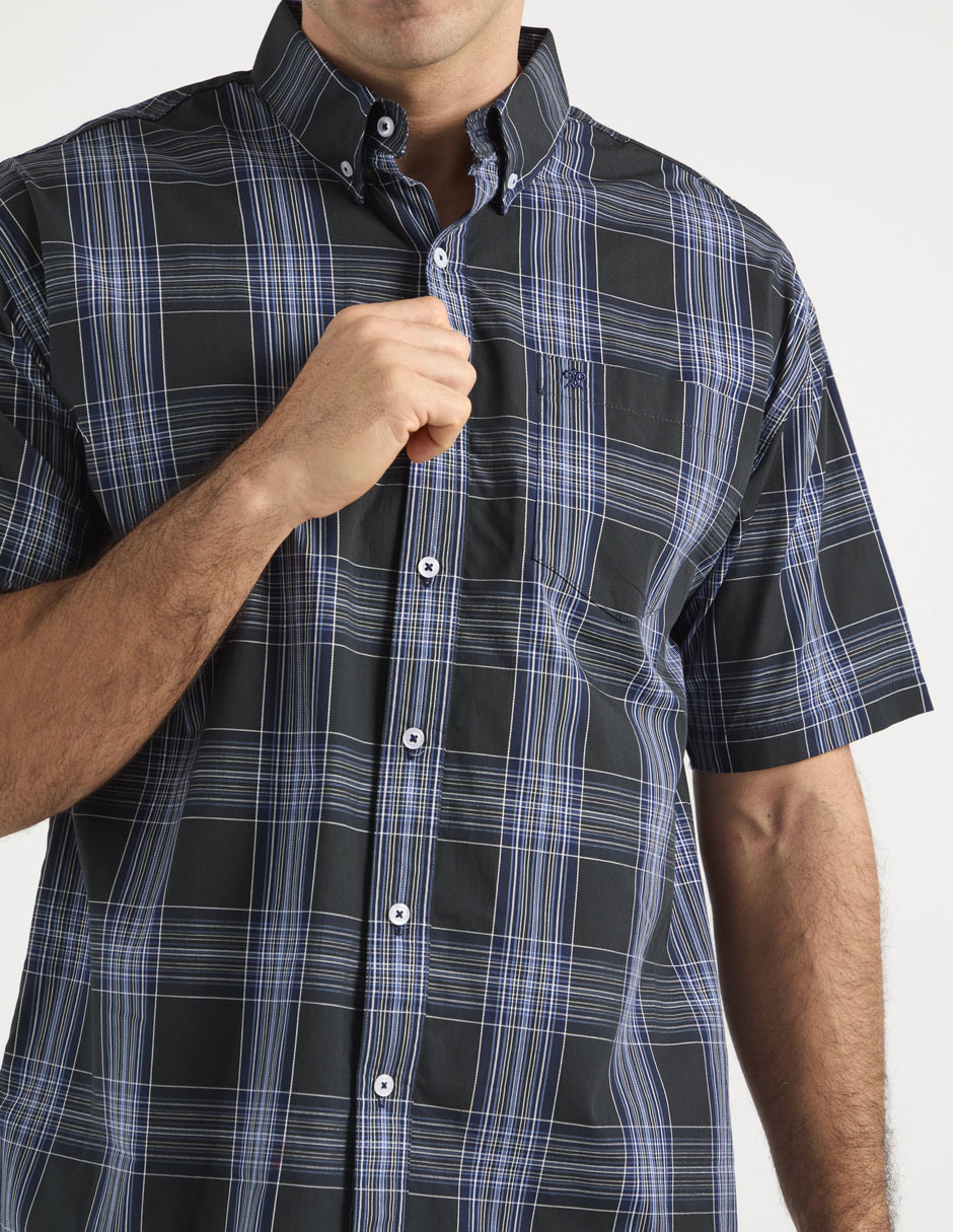 Camisa casual de algodón manga corta para hombre 4