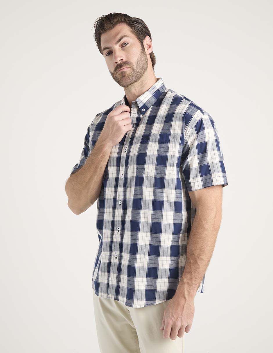 Camisa casual de algodón manga corta para hombre Camisa casual de algodón manga corta para hombre