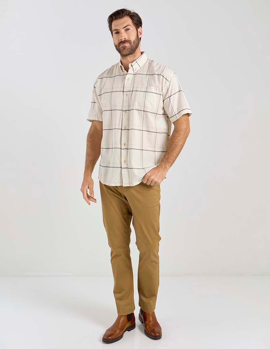 Camisa casual de algodón manga corta para hombre 3