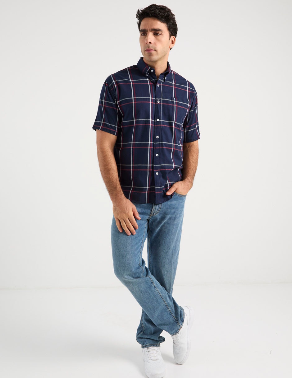 Camisa casual de algodón manga corta para hombre 3