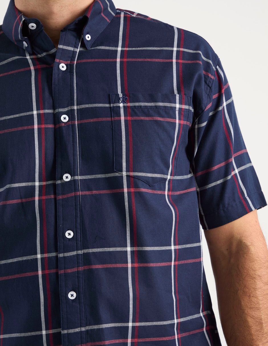 Camisa casual de algodón manga corta para hombre 4