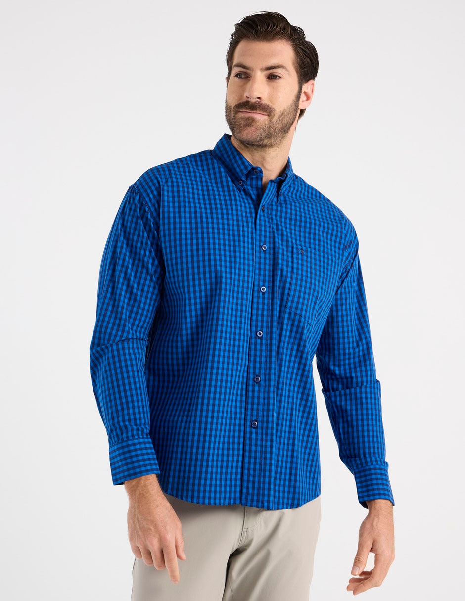 Camisa casual de algodón manga larga para hombre Camisa casual de algodón manga larga para hombre