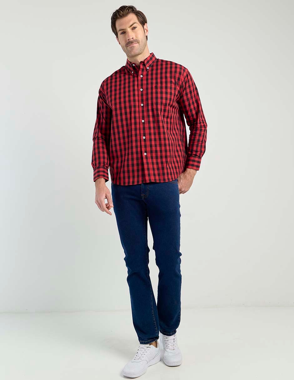 Camisa casual de algodón manga larga para hombre 2