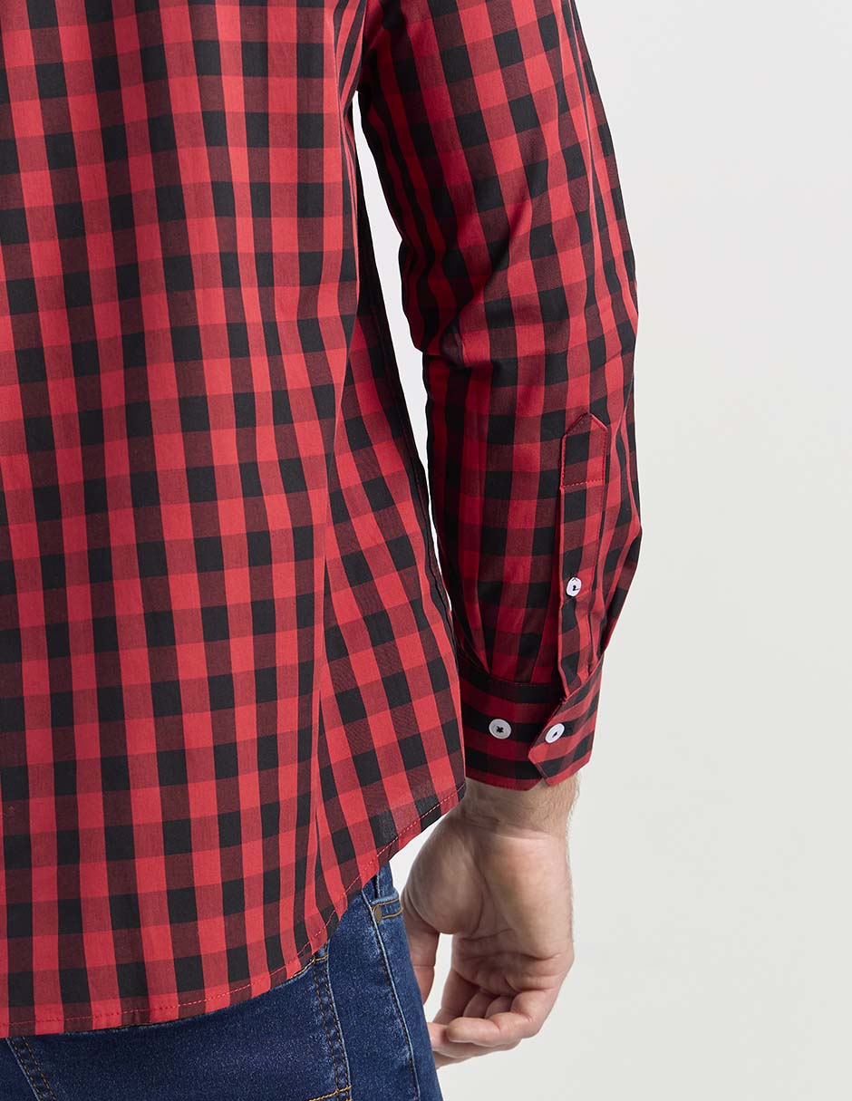 Camisa casual de algodón manga larga para hombre 5