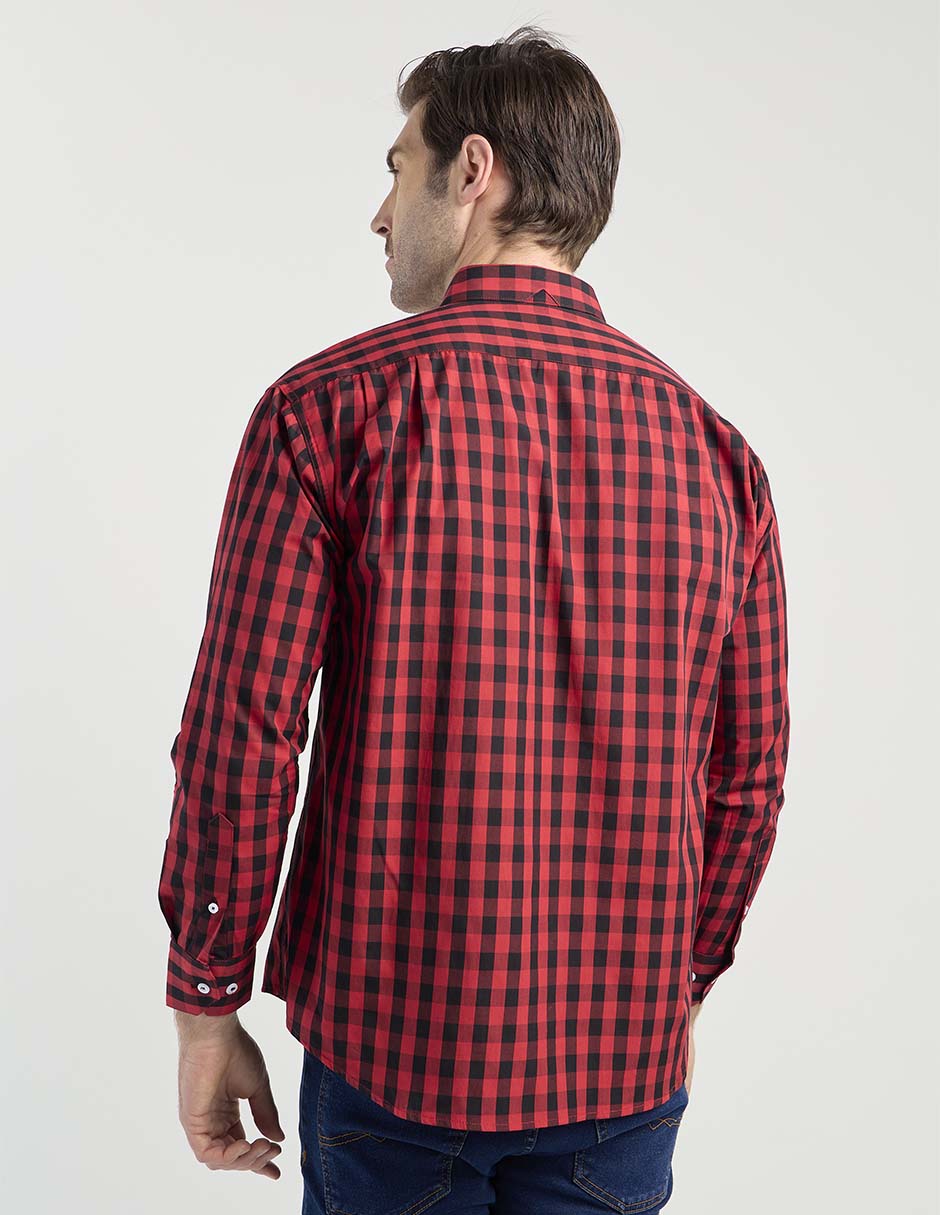 Camisa casual de algodón manga larga para hombre 6