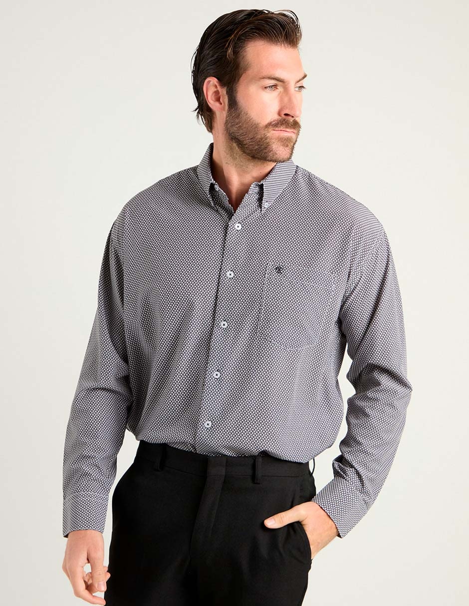 Camisa casual manga larga para hombre