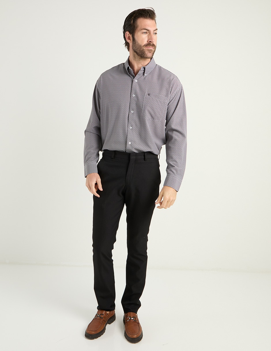 Camisa casual manga larga para hombre 2