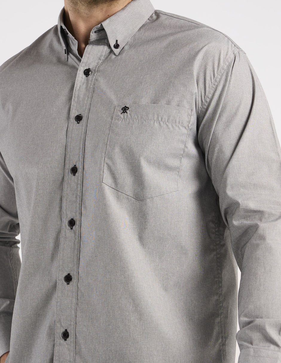 Camisa casual manga larga para hombre 4