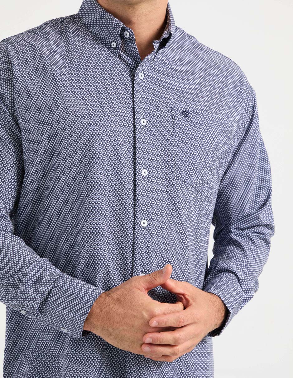 Camisa casual de algodón manga larga para hombre 4