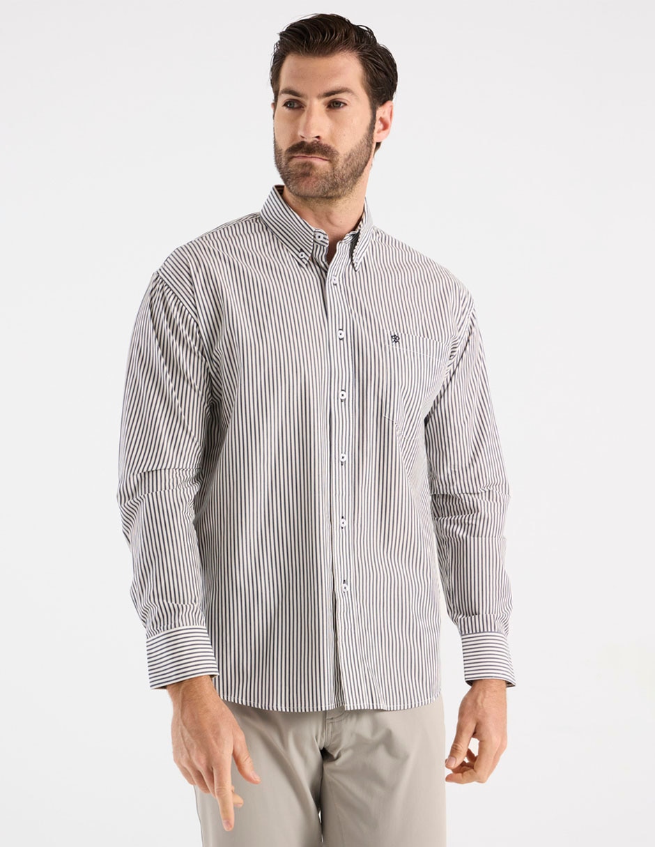 Camisa casual de algodón manga larga para hombre Camisa casual de algodón manga larga para hombre
