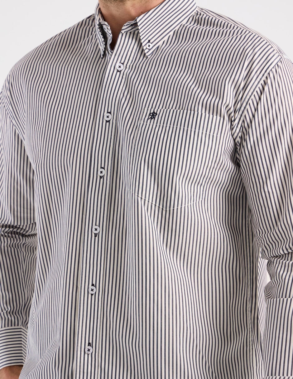 Camisa casual de algodón manga larga para hombre 4