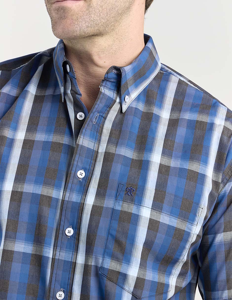 Camisa casual de algodón manga corta para hombre 4