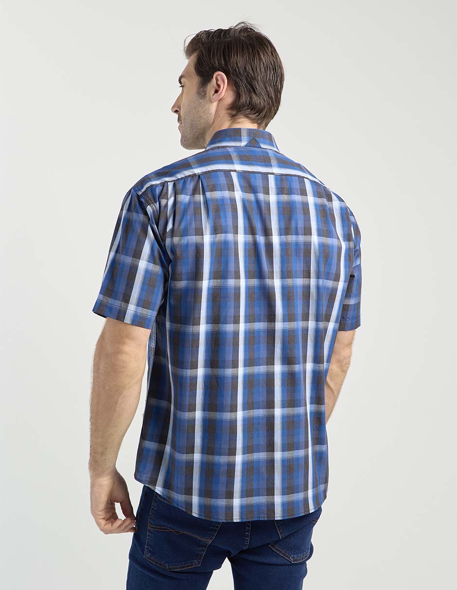 Camisa casual de algodón manga corta para hombre 6