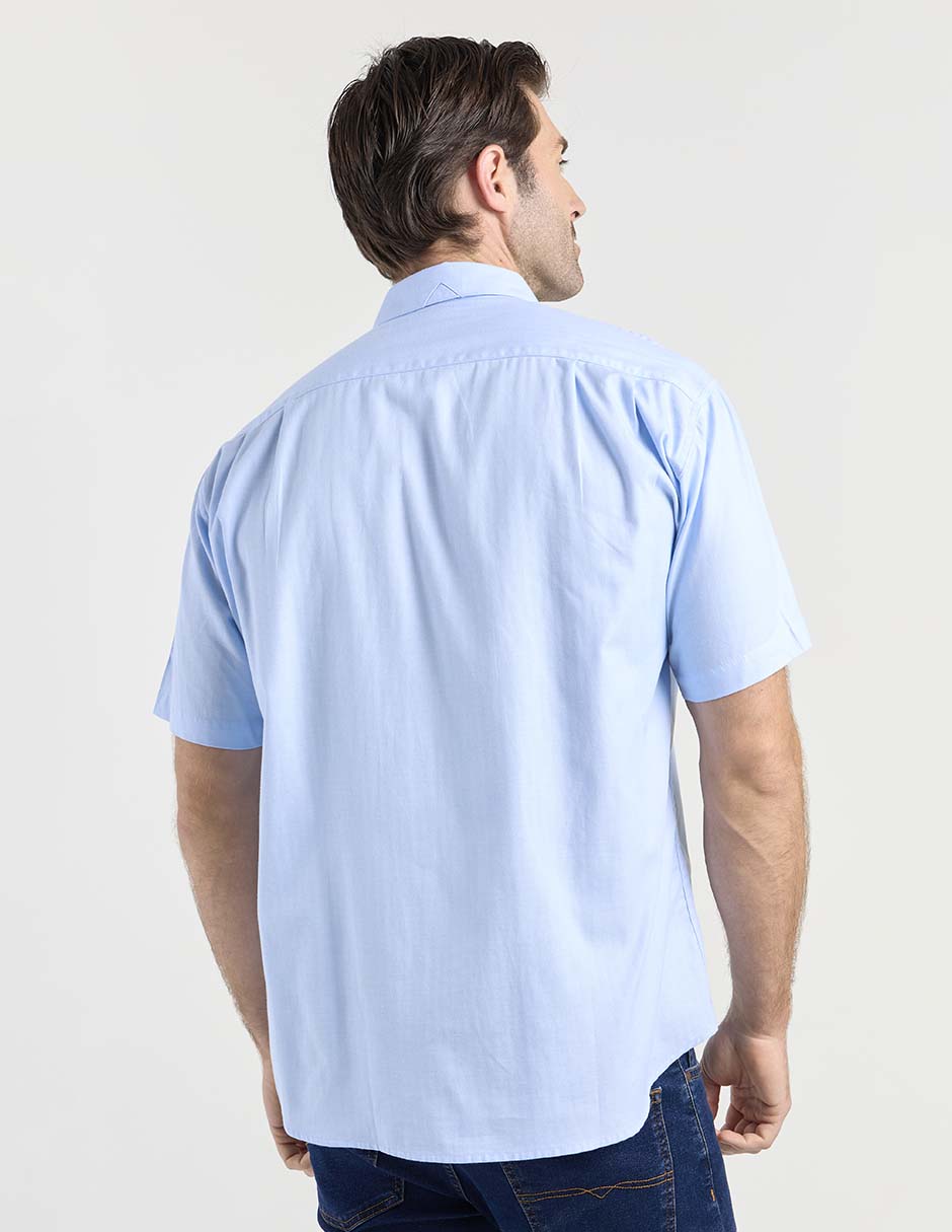 Camisa casual de algodón manga corta para hombre 6