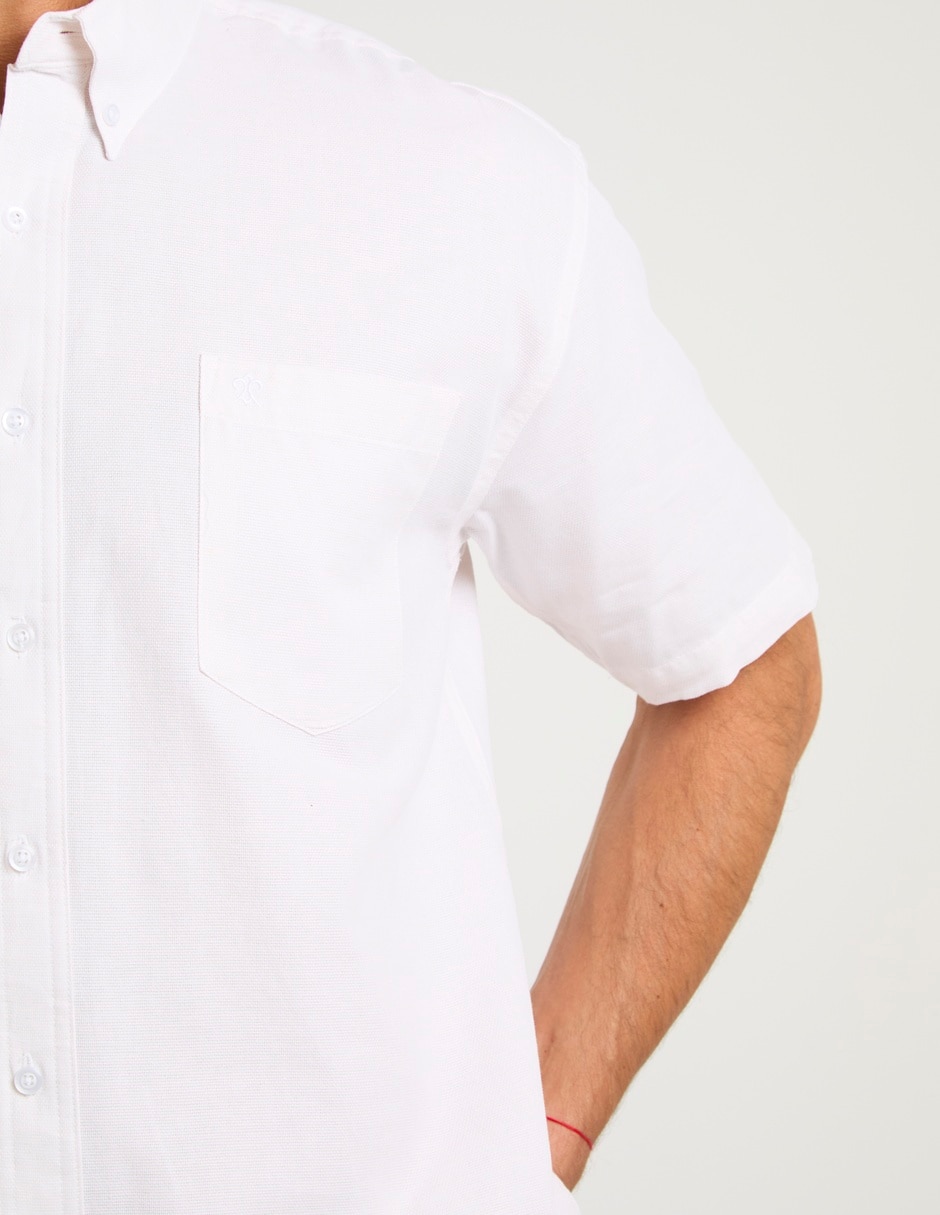 Camisa casual de algodón manga corta para hombre 5