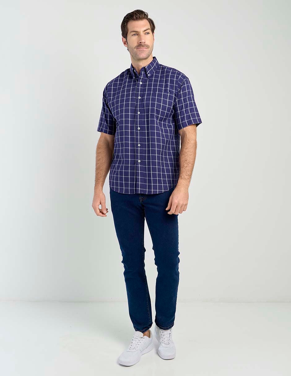 Camisa casual de algodón manga corta para hombre 3