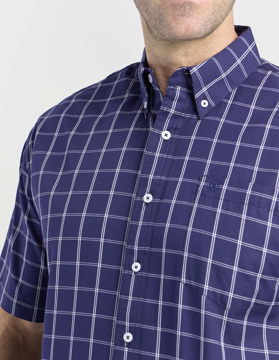 Camisa casual de algodón manga corta para hombre 4