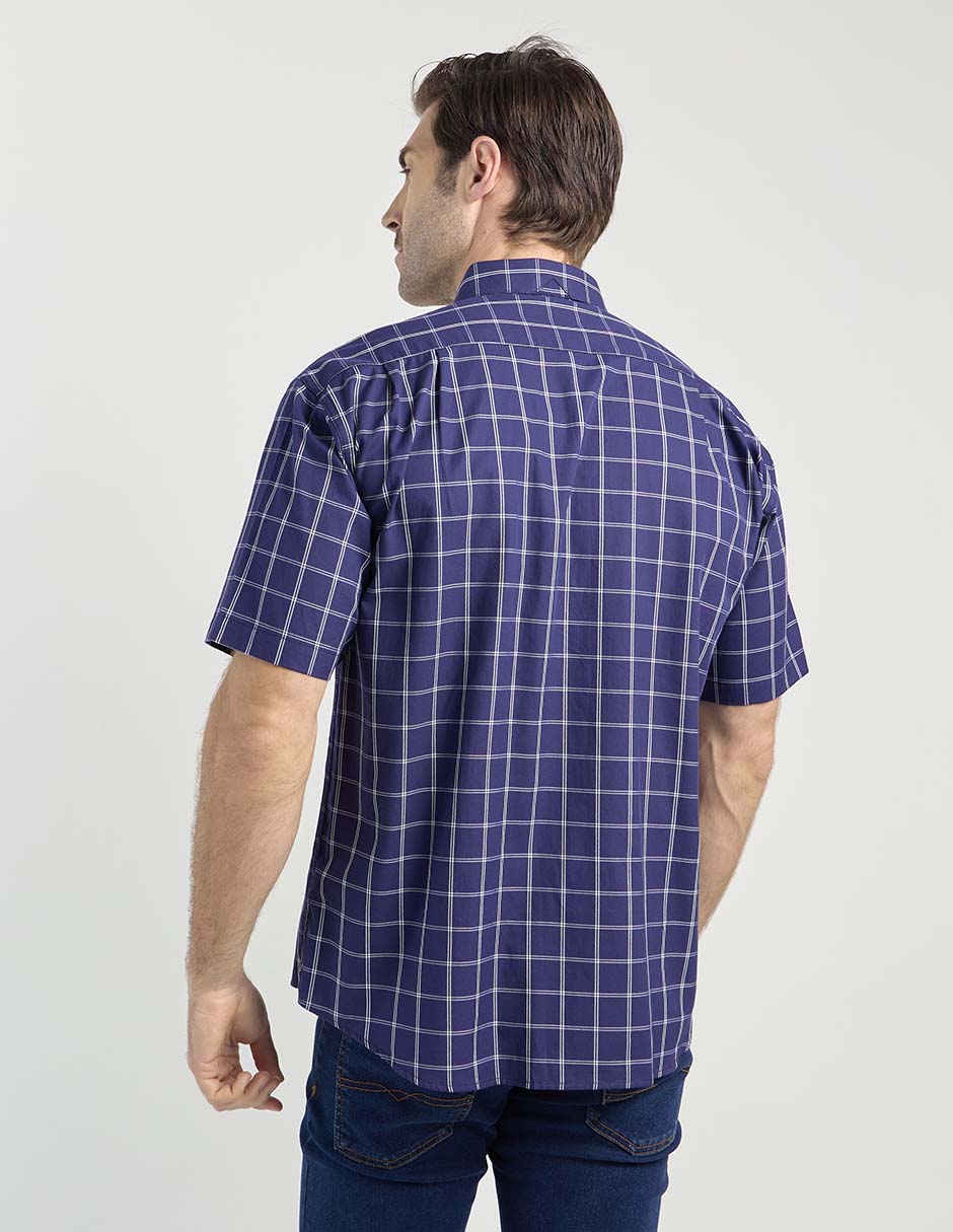 Camisa casual de algodón manga corta para hombre 6