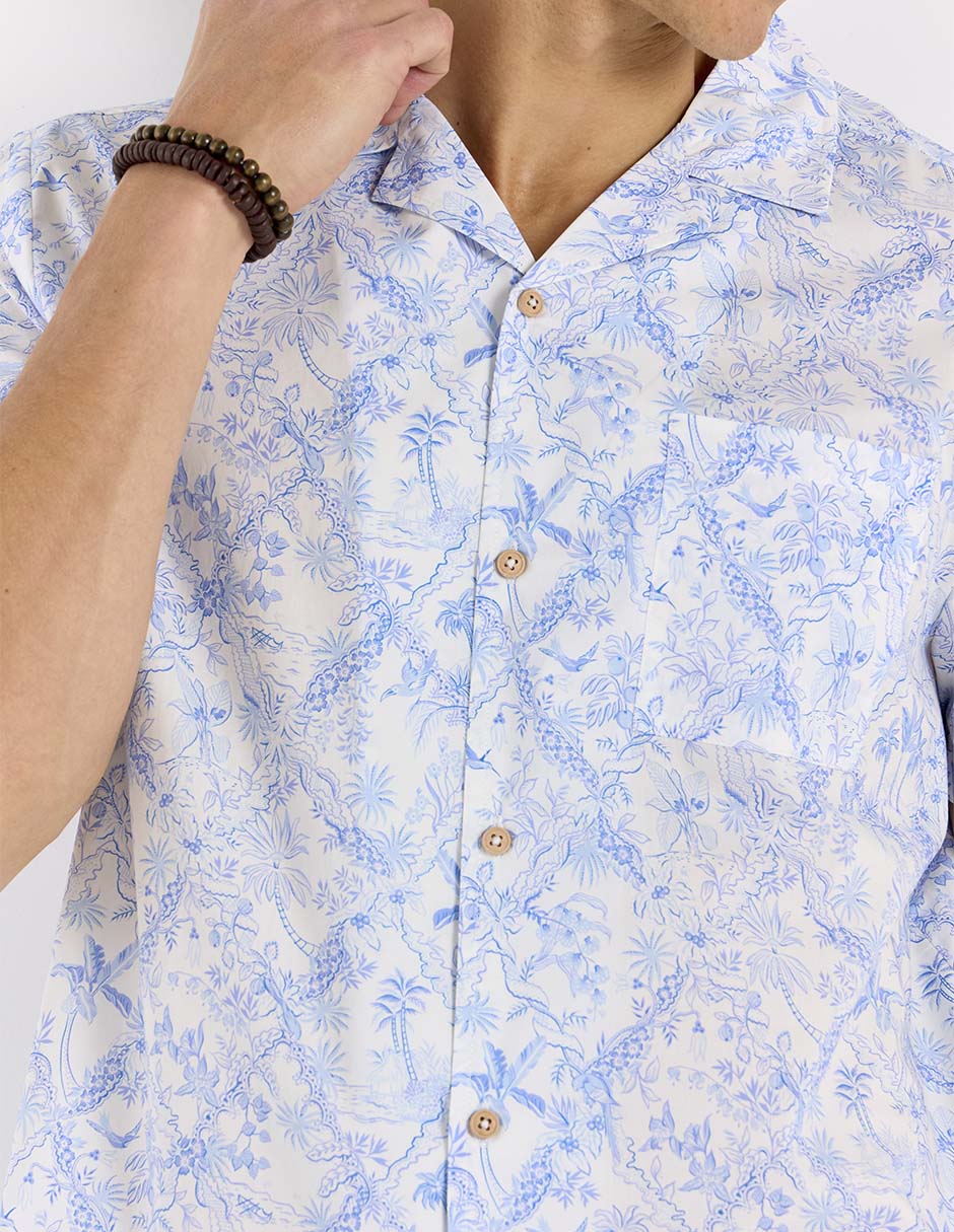 Camisa casual manga corta para hombre 5