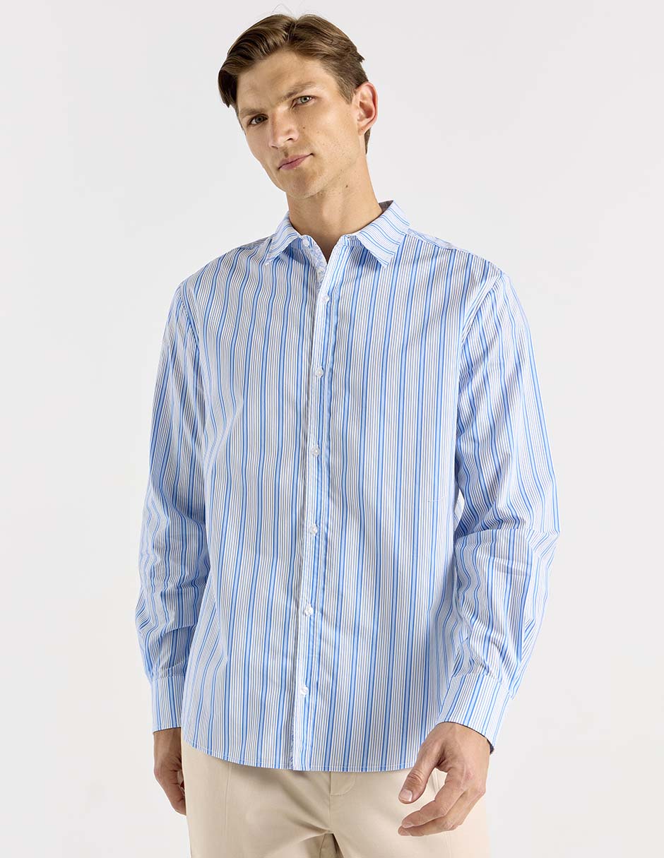 Camisa playa manga larga para hombre