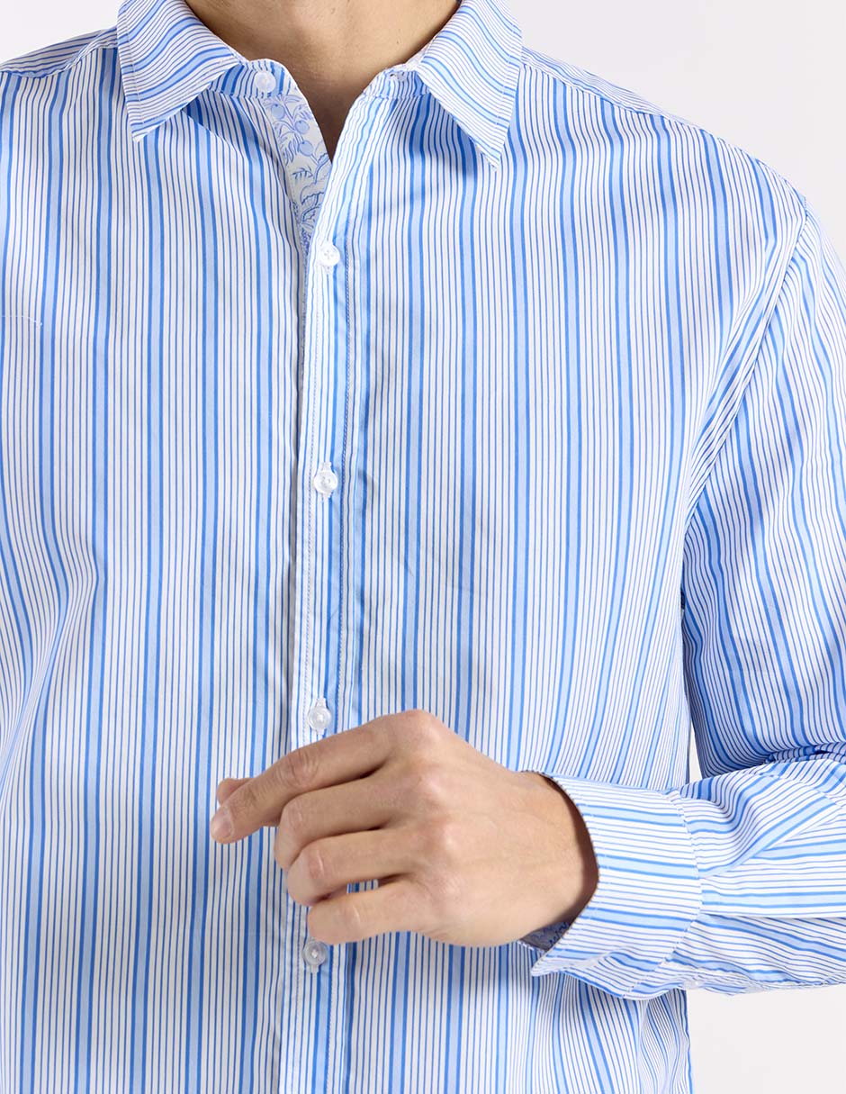 Camisa playa manga larga para hombre 4