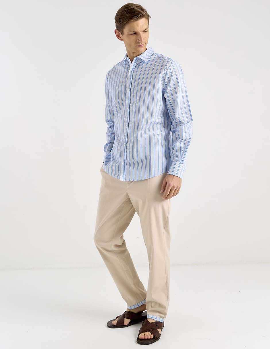 Pantalón chino straight de algodón para hombre 3
