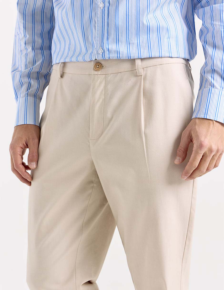 Pantalón chino straight de algodón para hombre 4