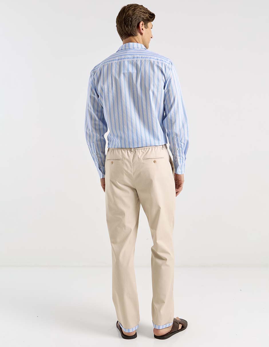 Pantalón chino straight de algodón para hombre 6