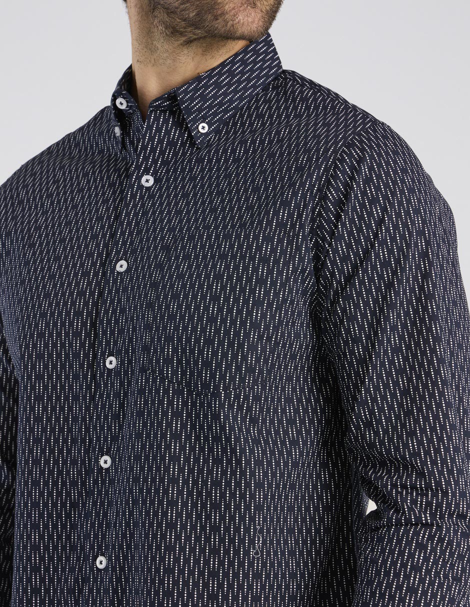 Camisa casual de algodón manga larga para hombre 4