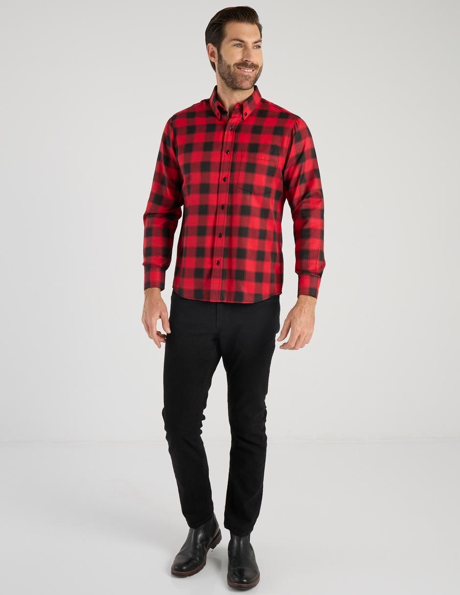 Camisa casual de algodón manga larga para hombre 3